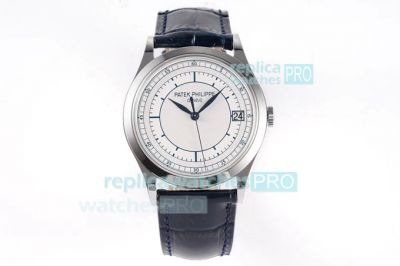 Swiss Replica Patek Philippe Calatrava 5296G Stainless Steel White Dial Watch 40MM